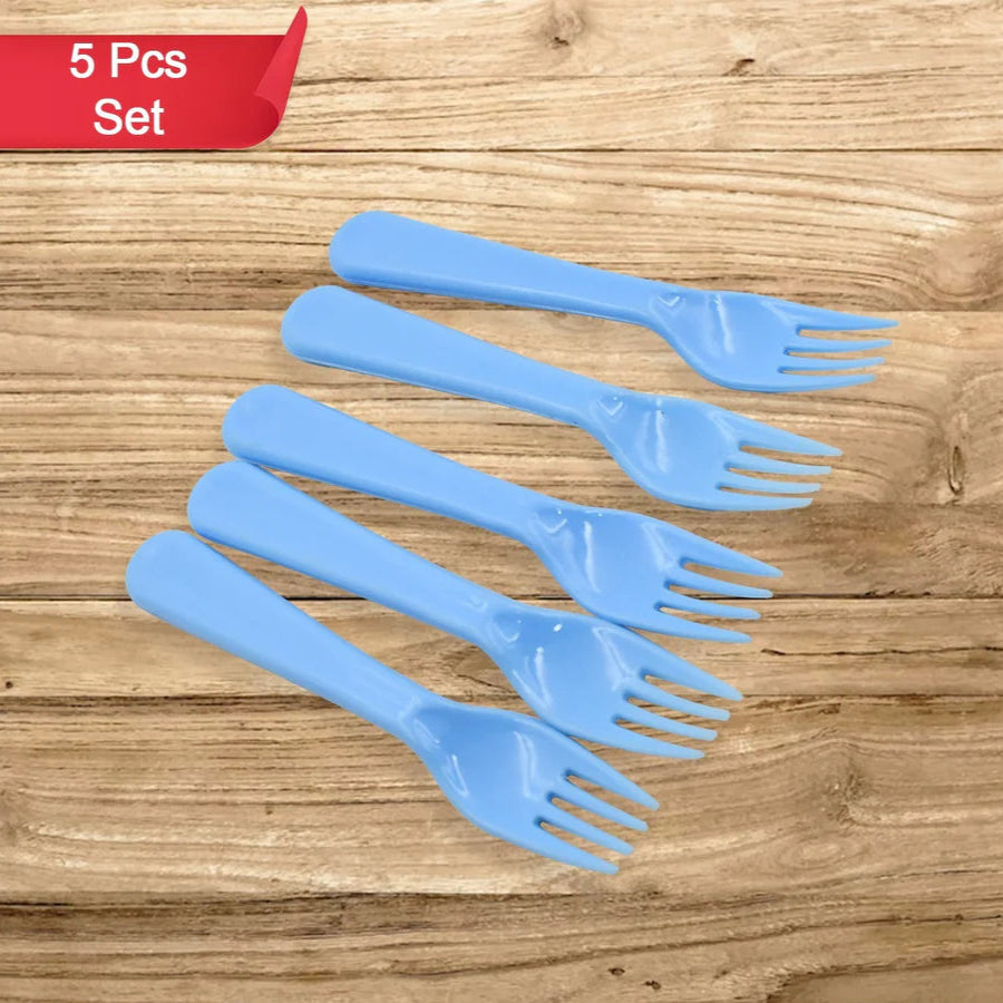 Reusable Plastic Fork Set – 5 Pcs