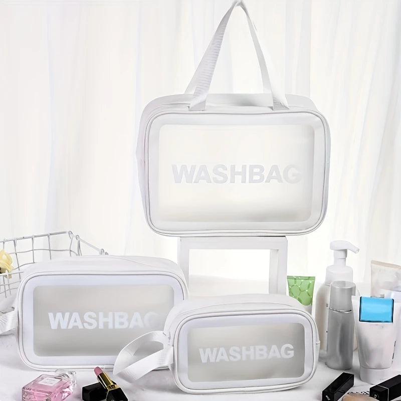 3-Piece Waterproof Makeup Bag Set