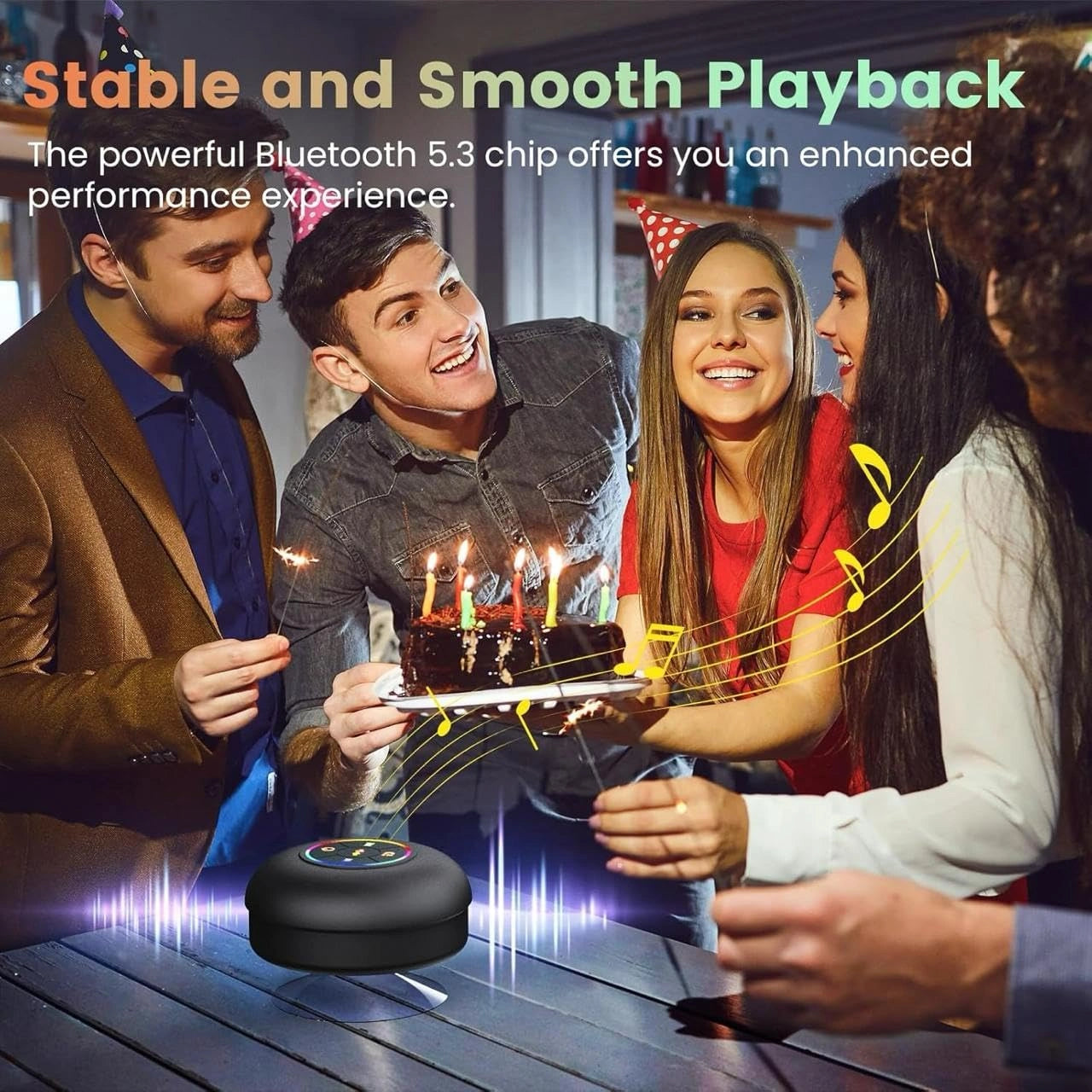 Waterproof Bluetooth Speaker with LED