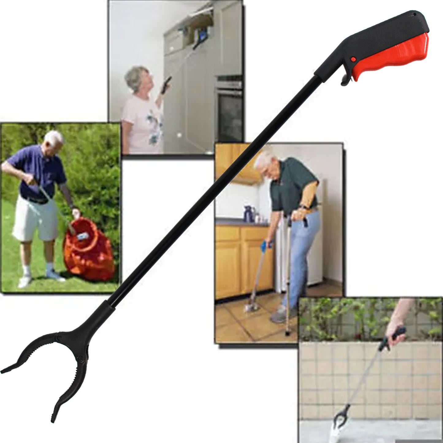 7514 Extra Long Pickup Aid Trash Picker Upper Rotating Hand Heavy Duty Grip Arm - Reaching Assist For Litter Elderly