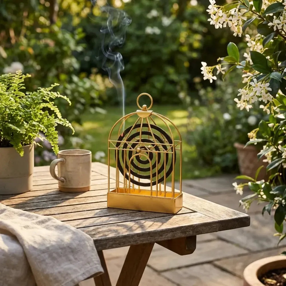 7395 mosquito coil holder vintage style durable household stand for office home - improvement