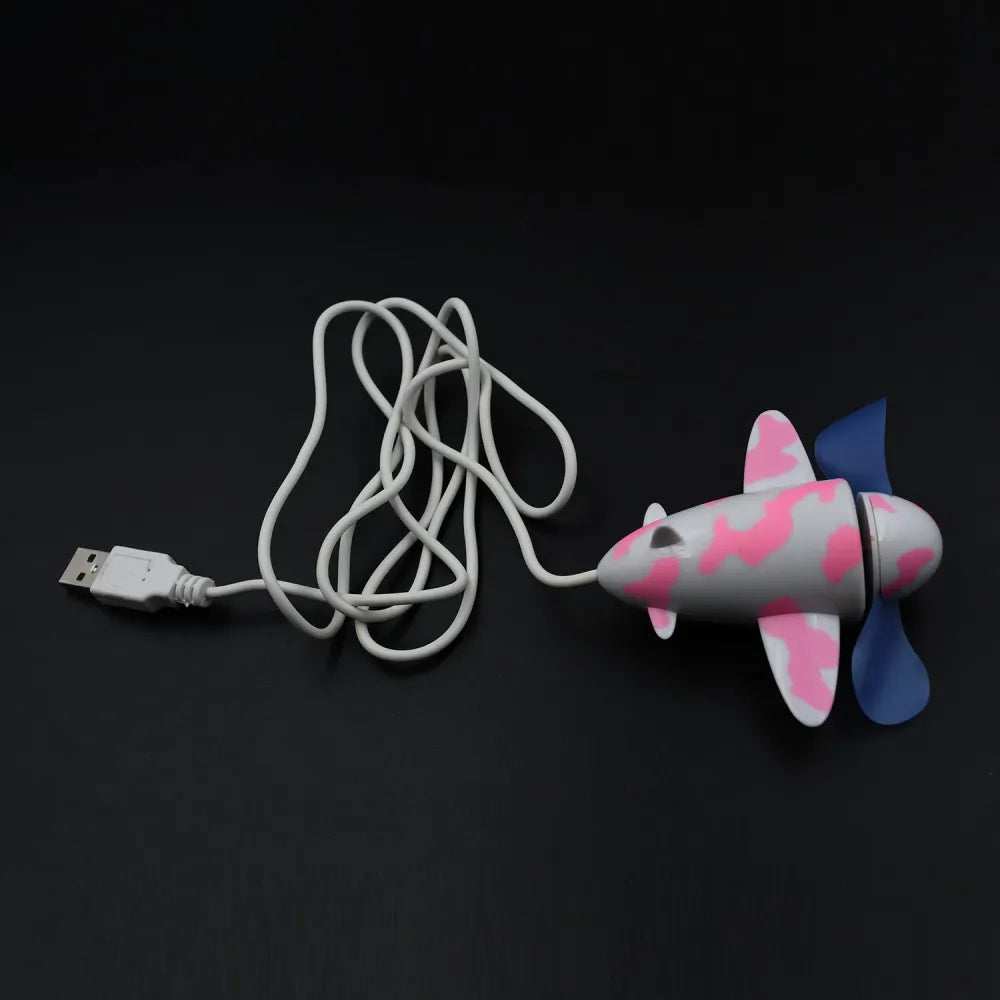 7721 plane shape usb unique design fan energy saving for laptop computer desktop - home improvement