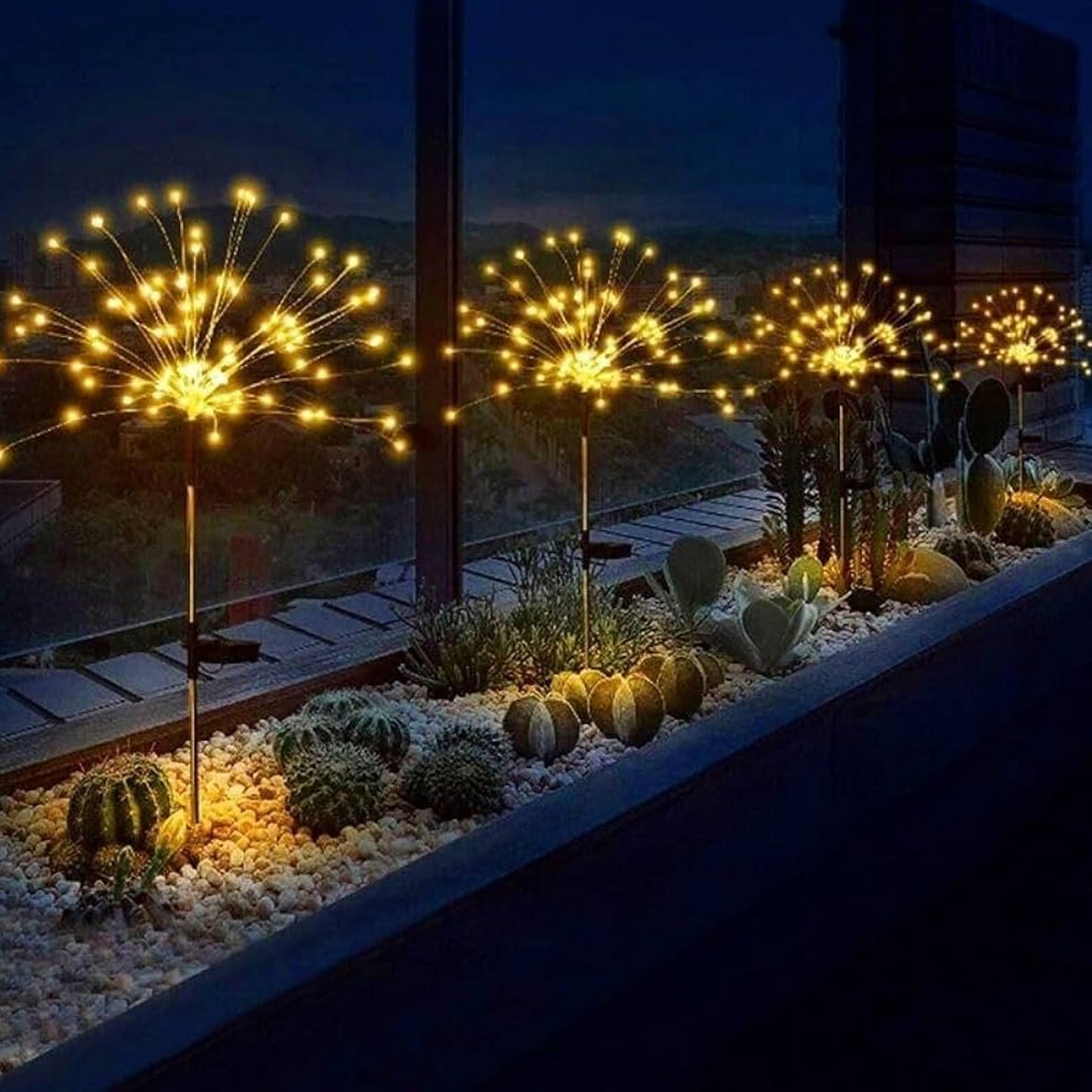 Colorful Solar Starburst Fairy Lights (4 Pcs Set)