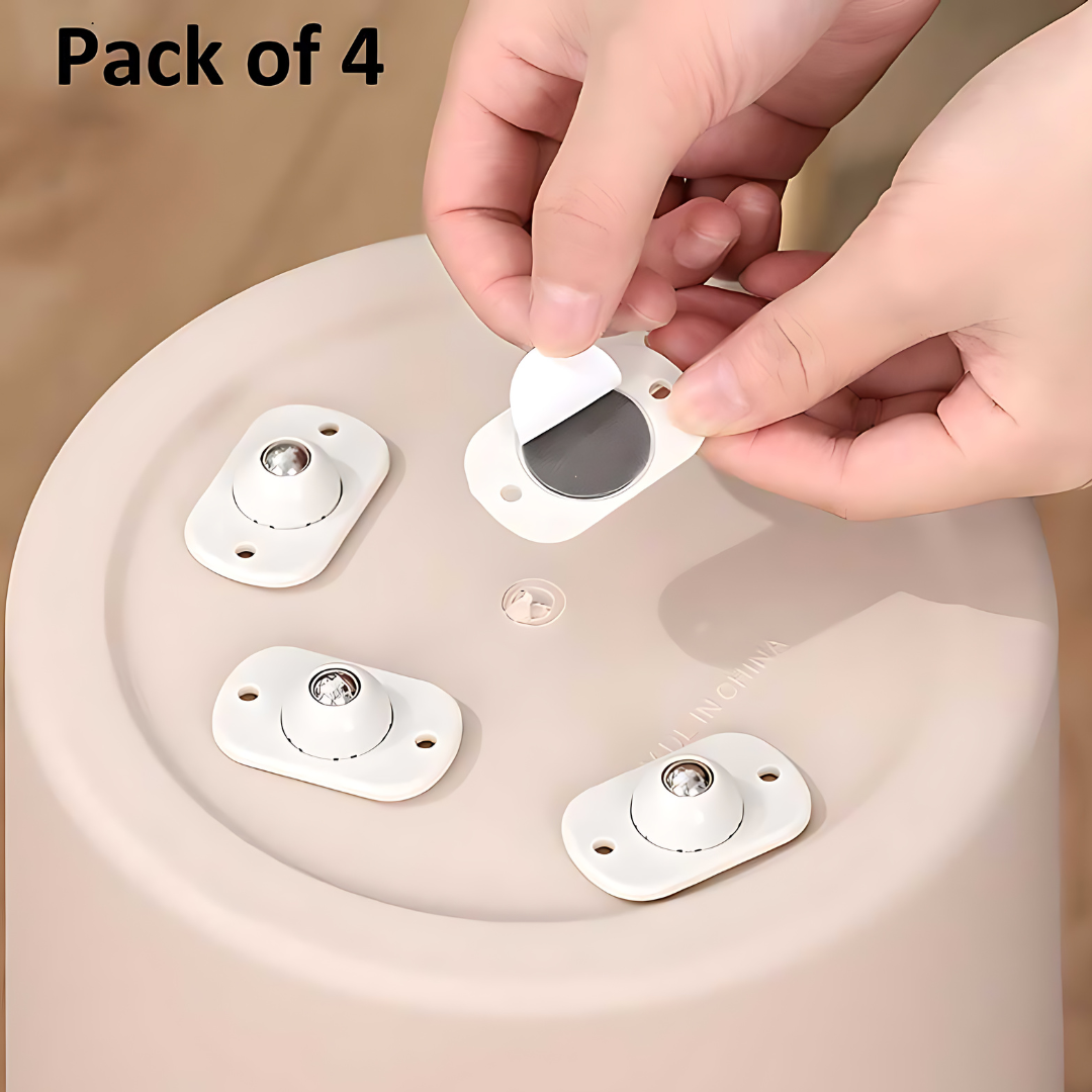Self Adhesive Wheels Pulley (Pack of 4)