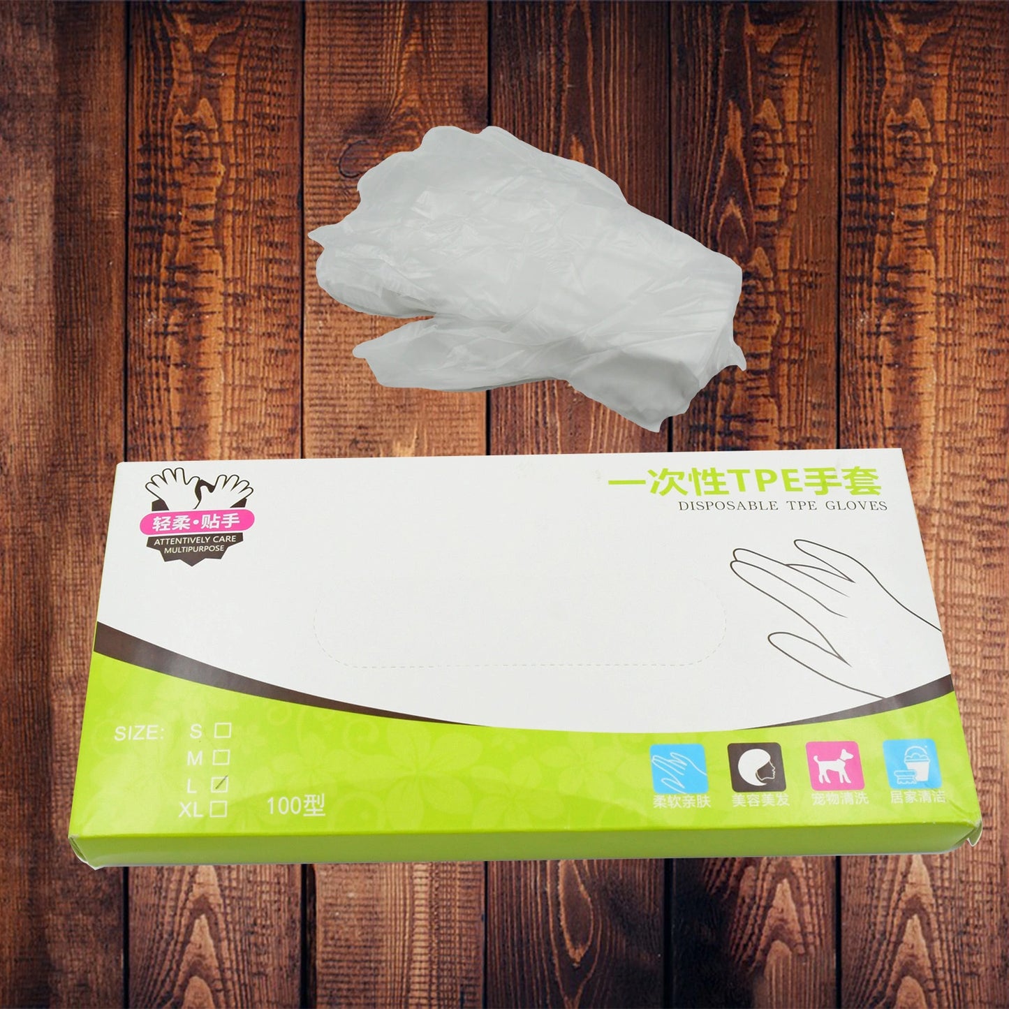 Disposable Plastic Gloves – 100 Pcs