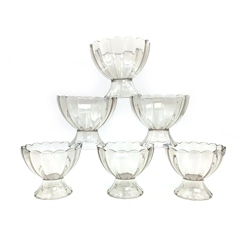 Glass Dessert Bowl Set – 6 Pcs