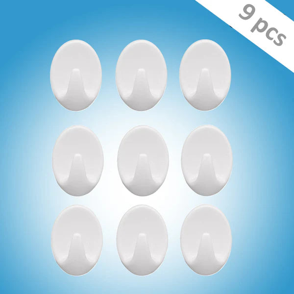 Self-Adhesive Wall Hooks (9-Pack)