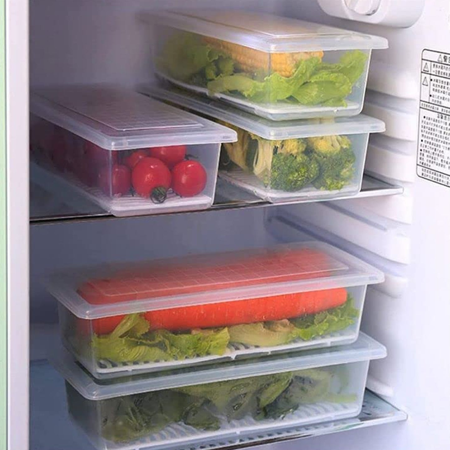 6-Pack Fridge Storage Boxes