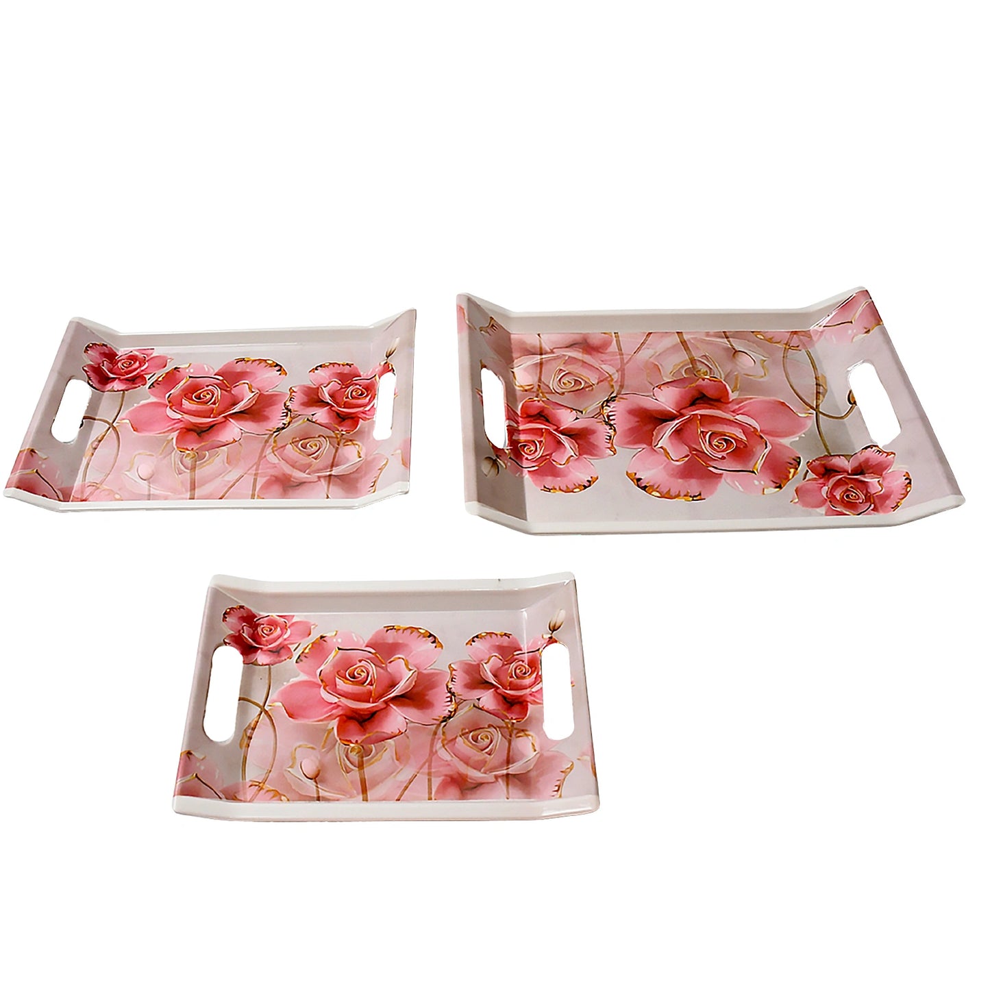 Floral Tray Set – 3 Pcs