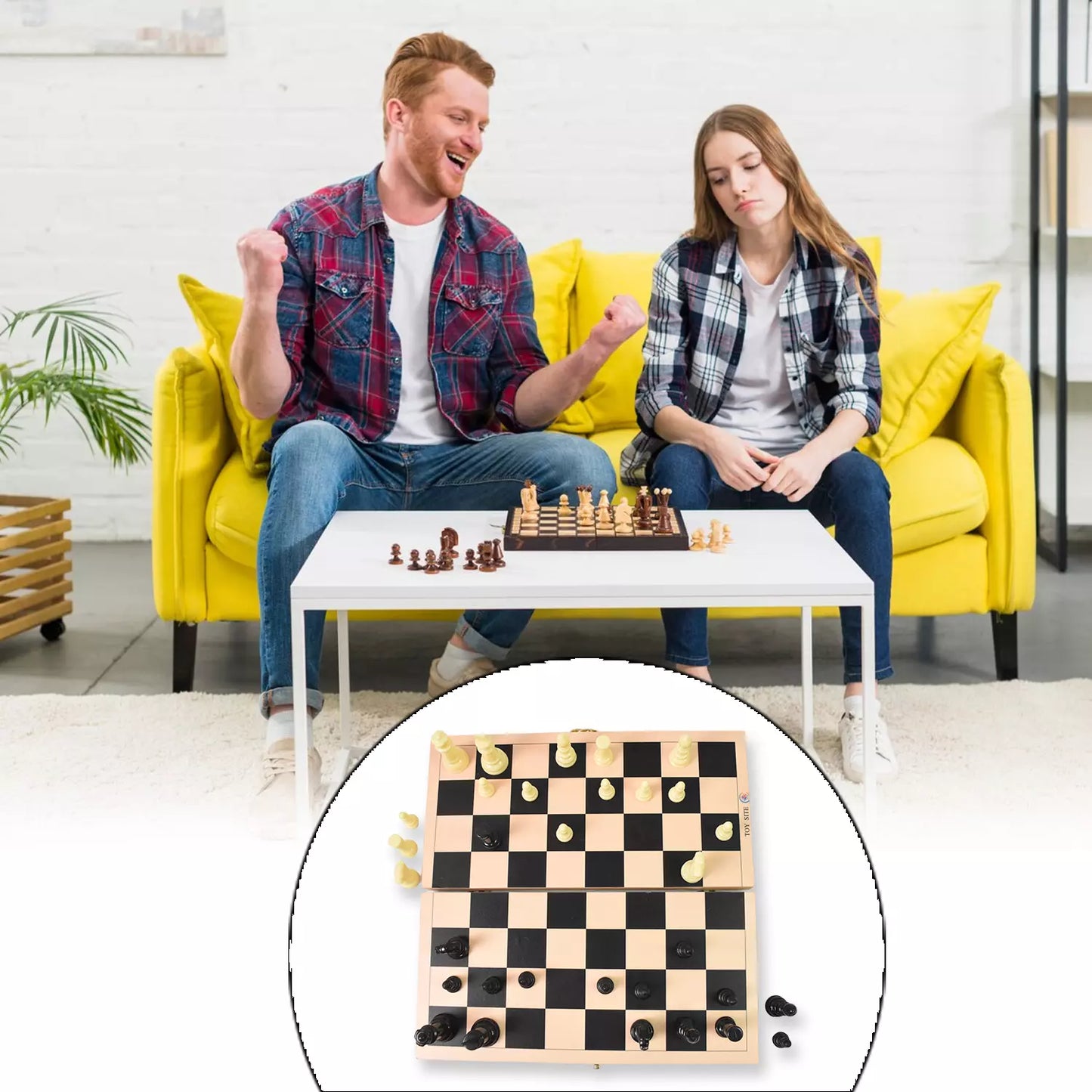 Wooden Folding Chess Set