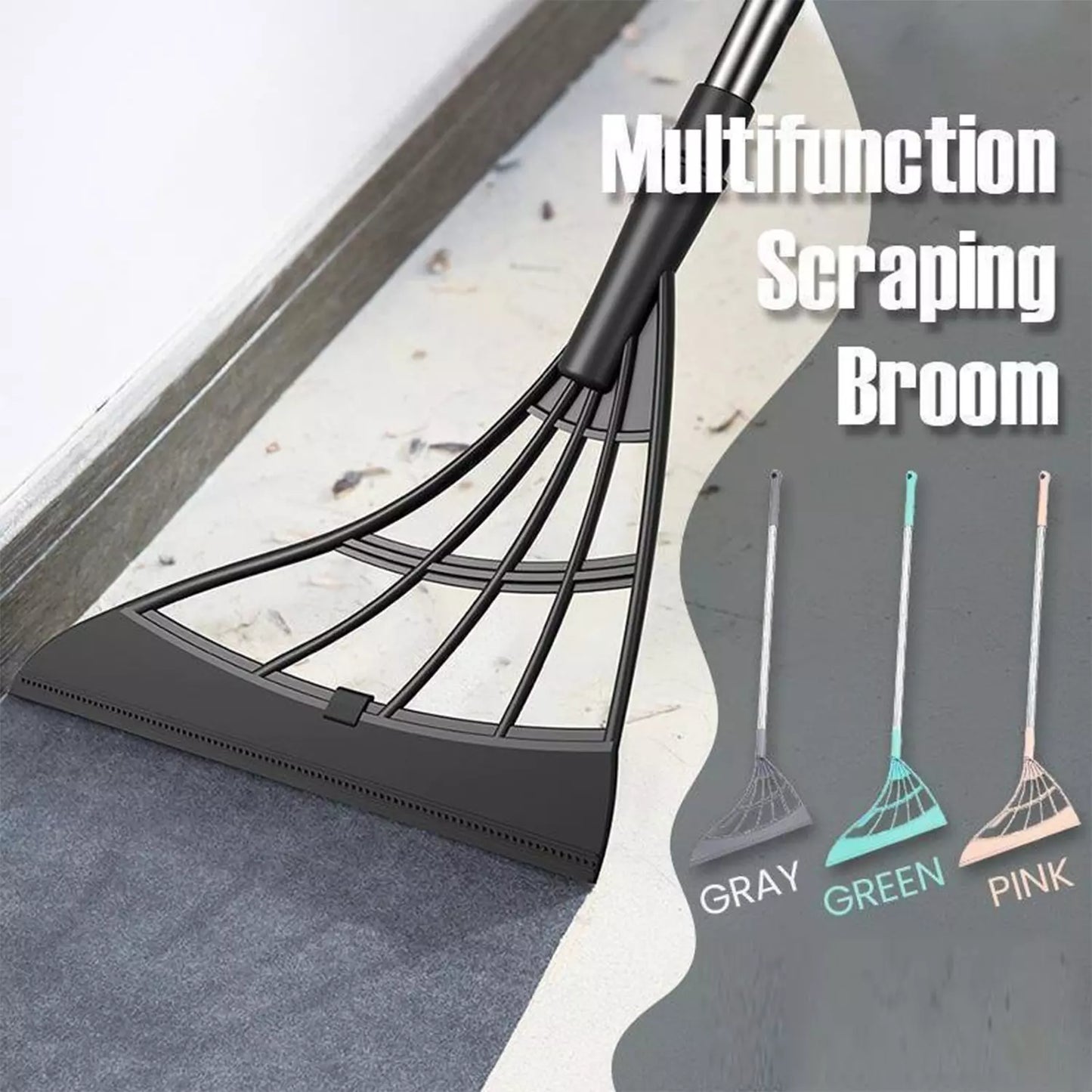 Eco-Friendly Broom with Scraper