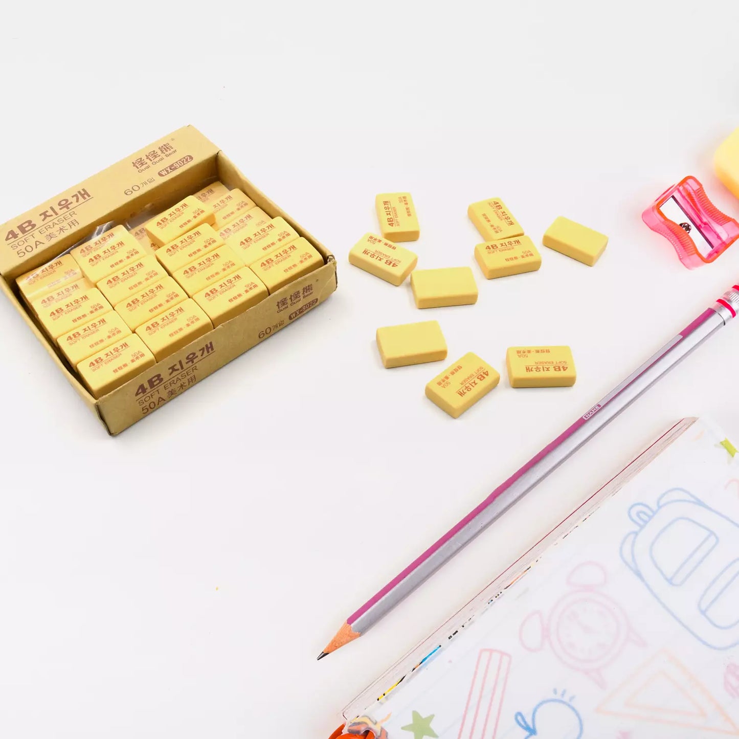 Professional 4B Art Erasers