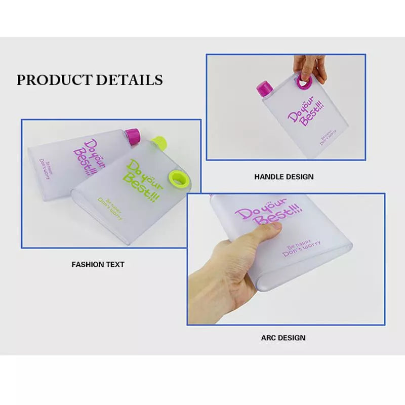 Slim Notebook Style Water Bottle - Home & Kitchen