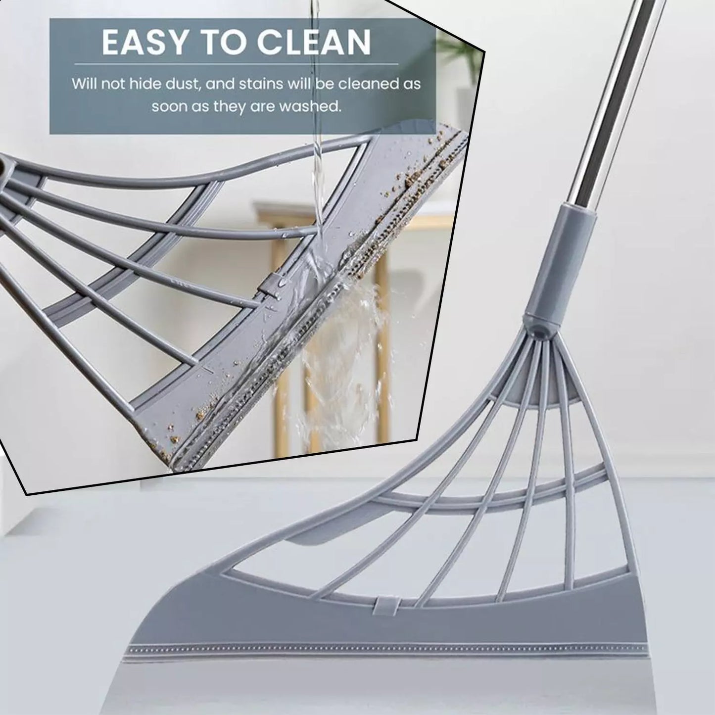 Eco-Friendly Broom with Scraper