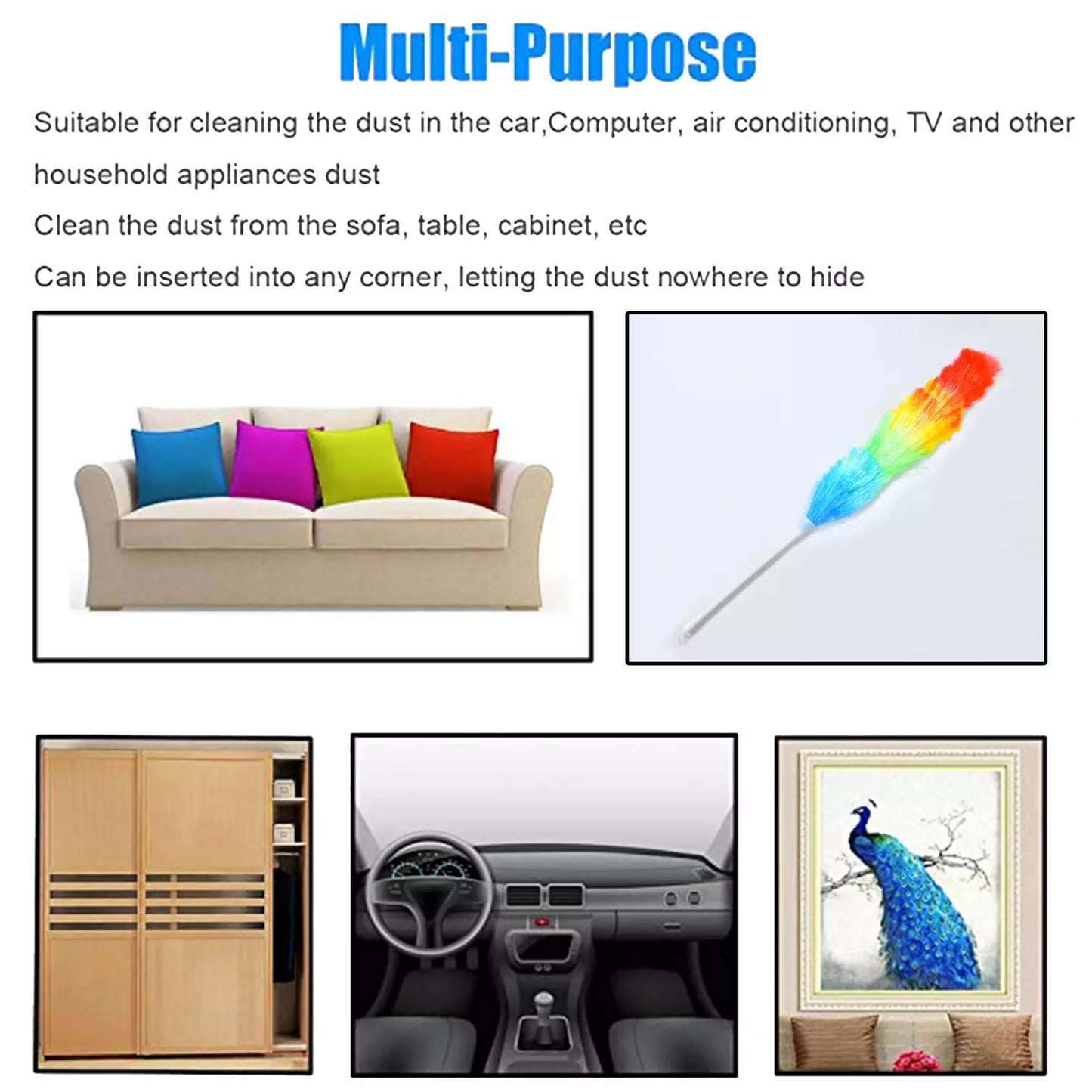 Colorful Microfiber Feather Duster