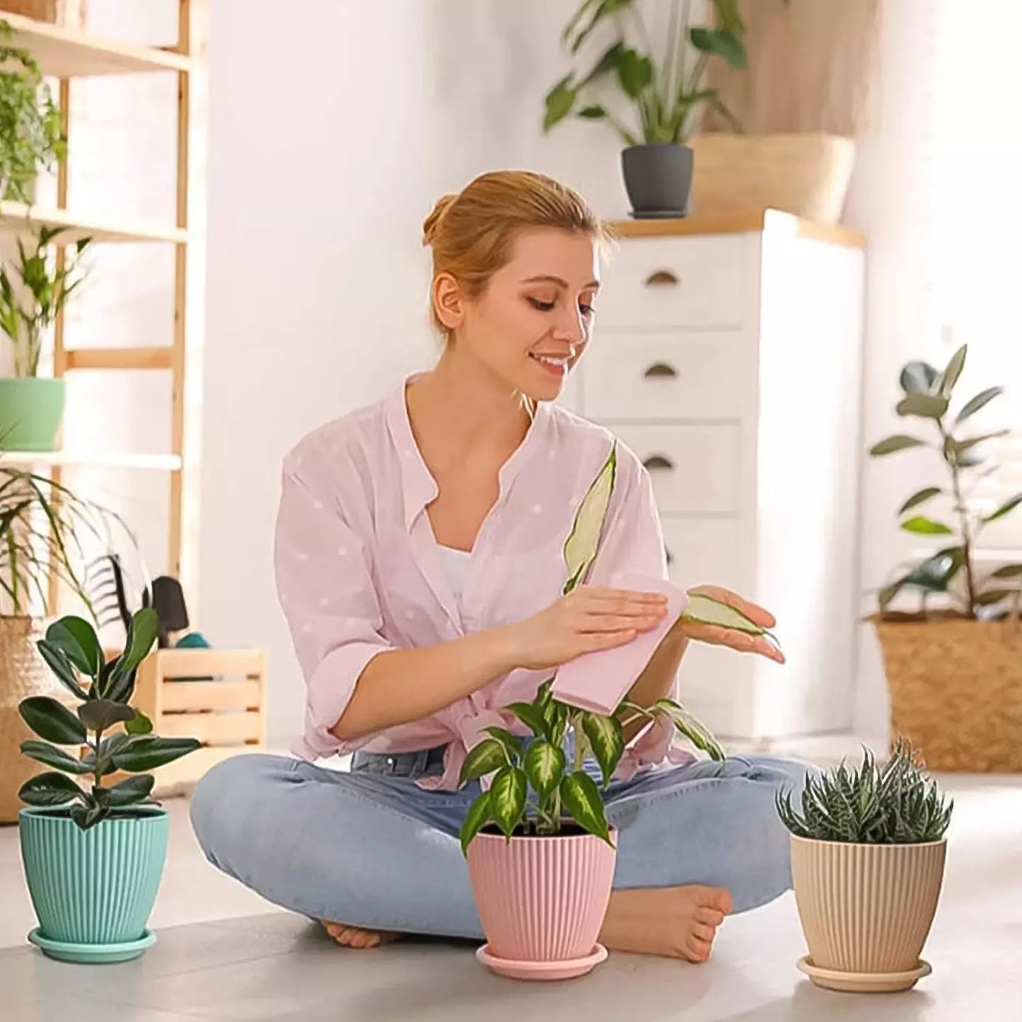 Round Flower Pot Set