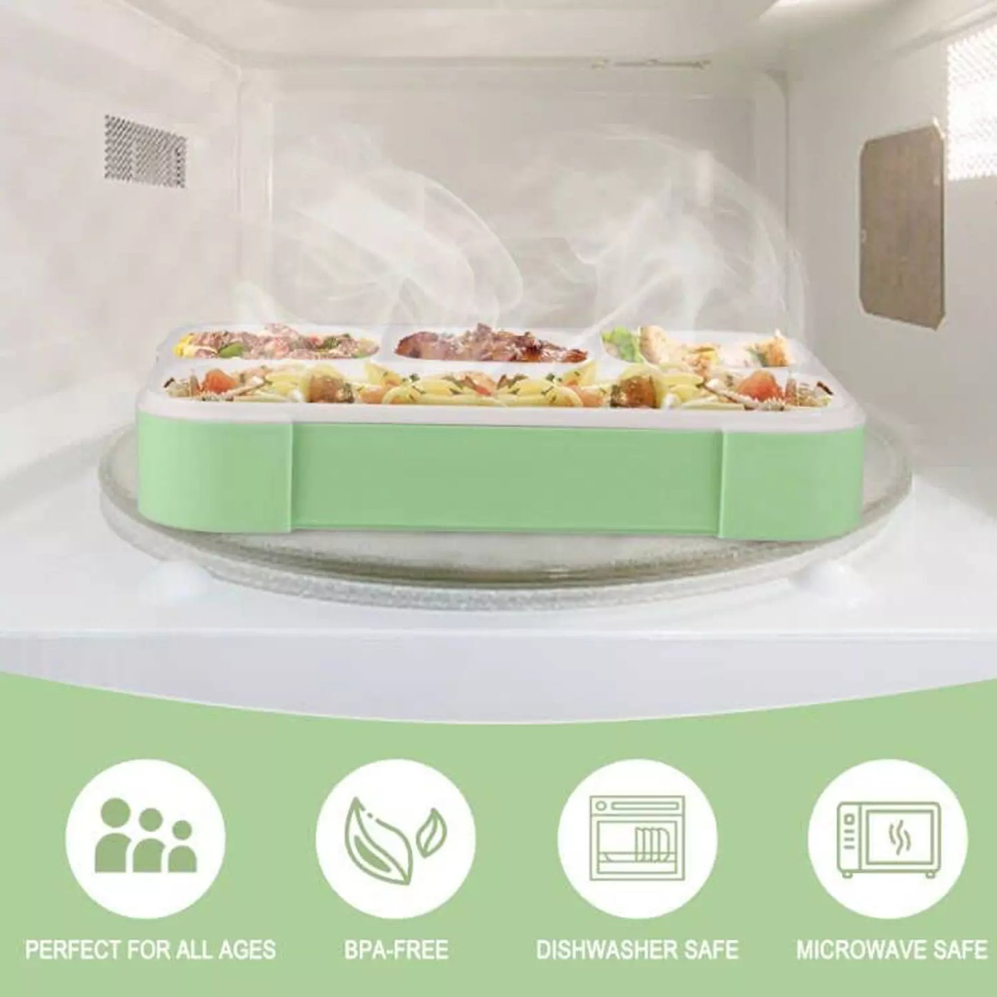 Leak-Proof 4-Compartment Lunch Box