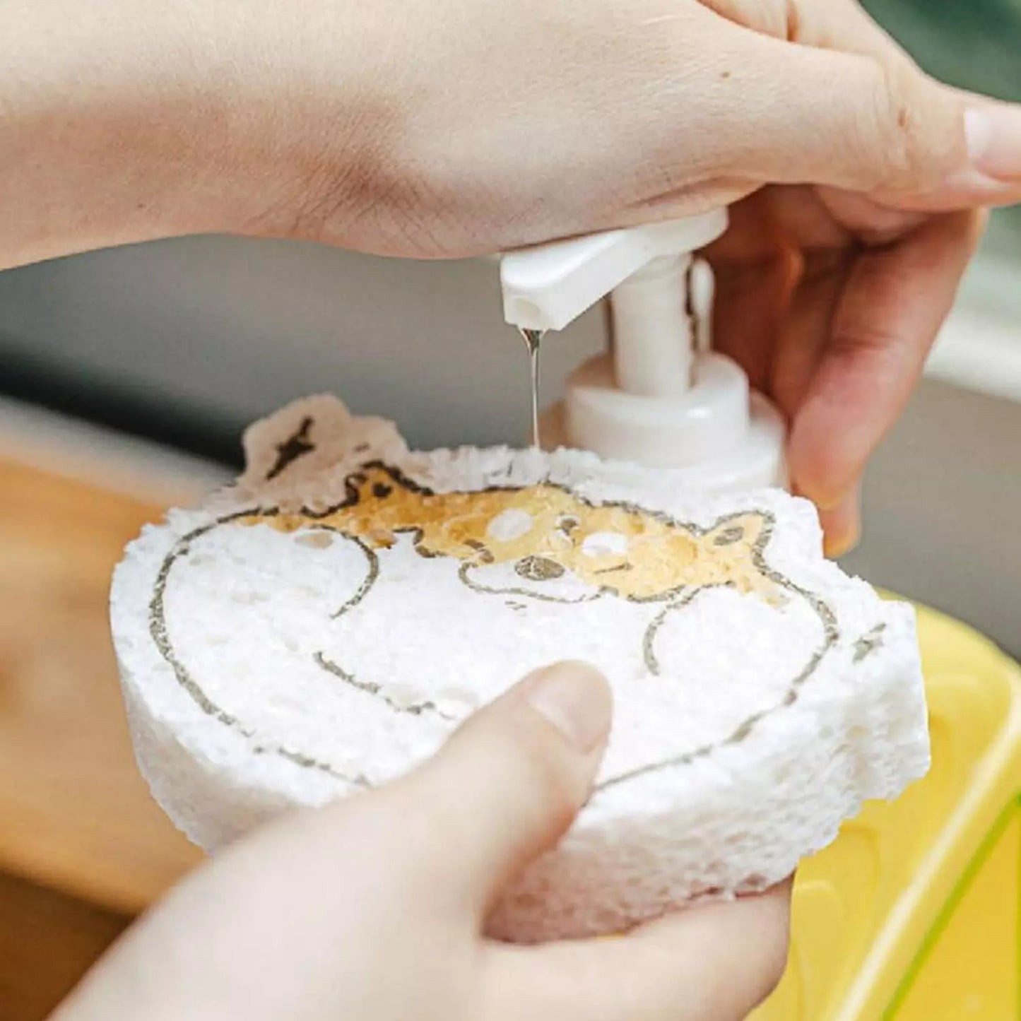 Cartoon Wood Pulp Sponges