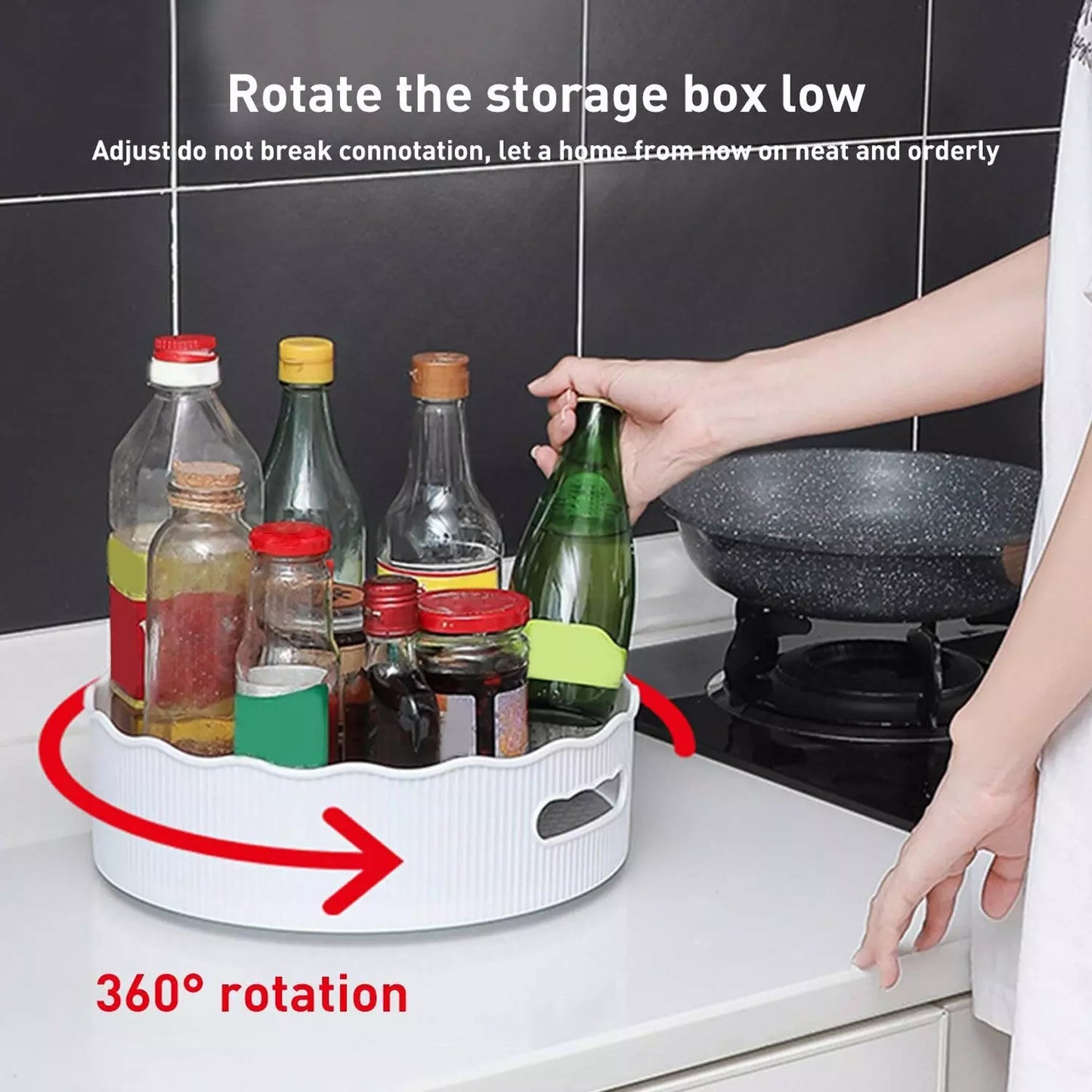 360° Rotating Kitchen Trolley