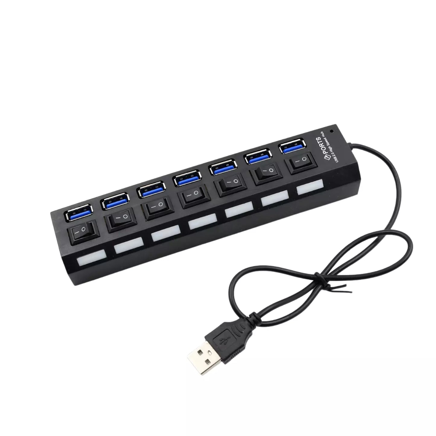 7-Port USB Hub with Switches