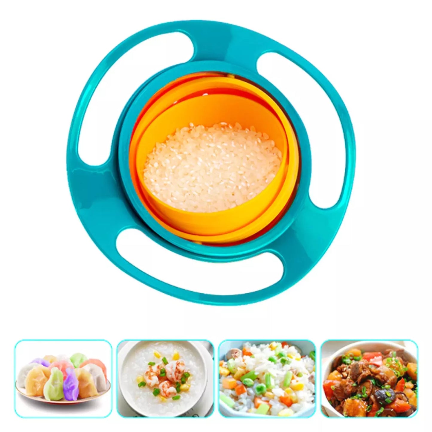 Rotating Baby Feeding Bowl Set