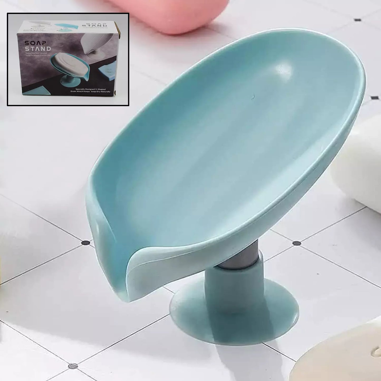 Self-Draining Soap Holder Stand