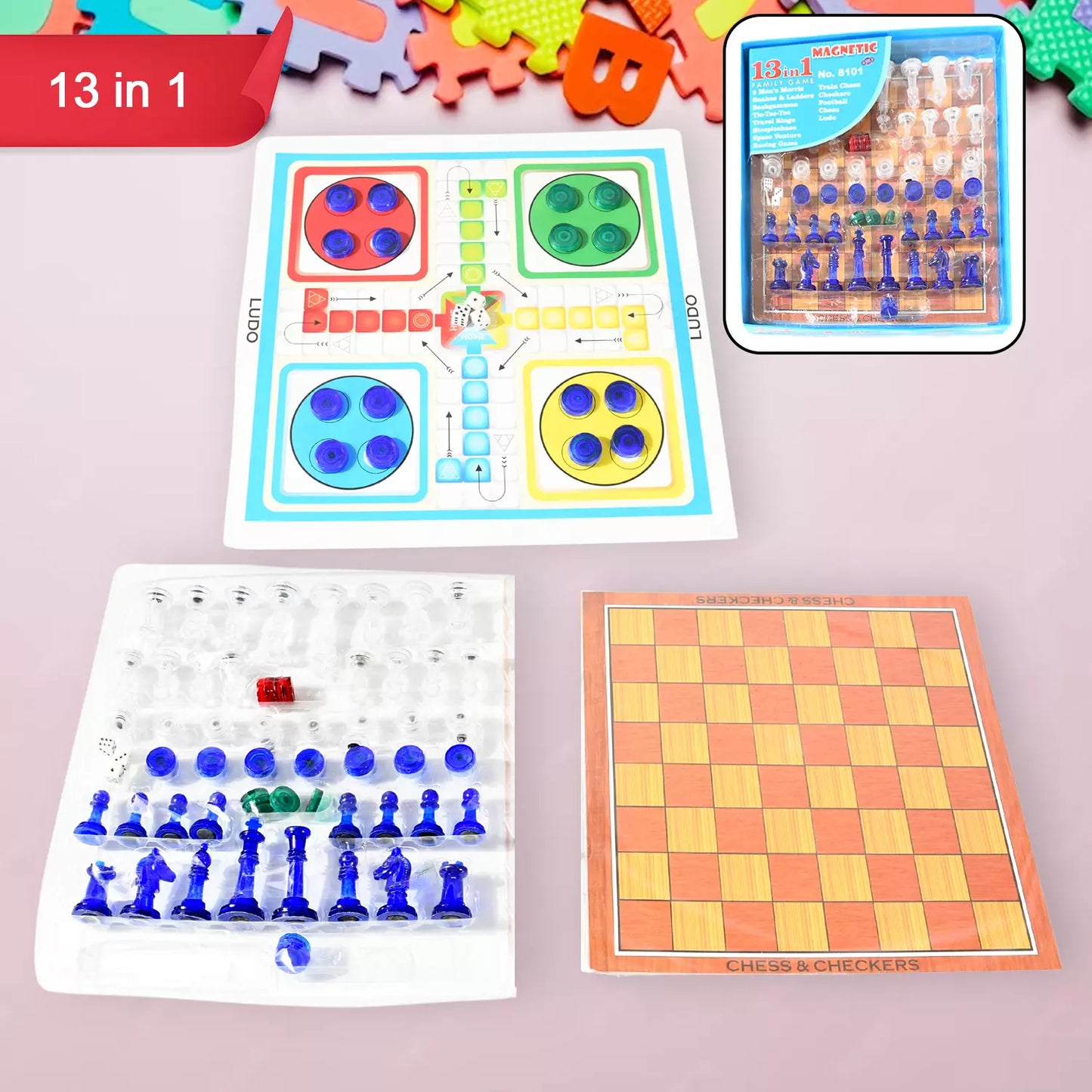 13-in-1 Travel Board Games