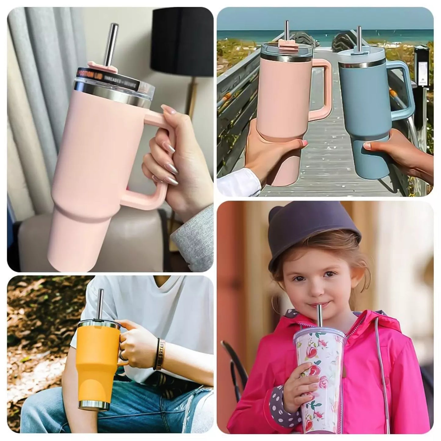 Reusable Stainless Steel Straws - Home & Kitchen