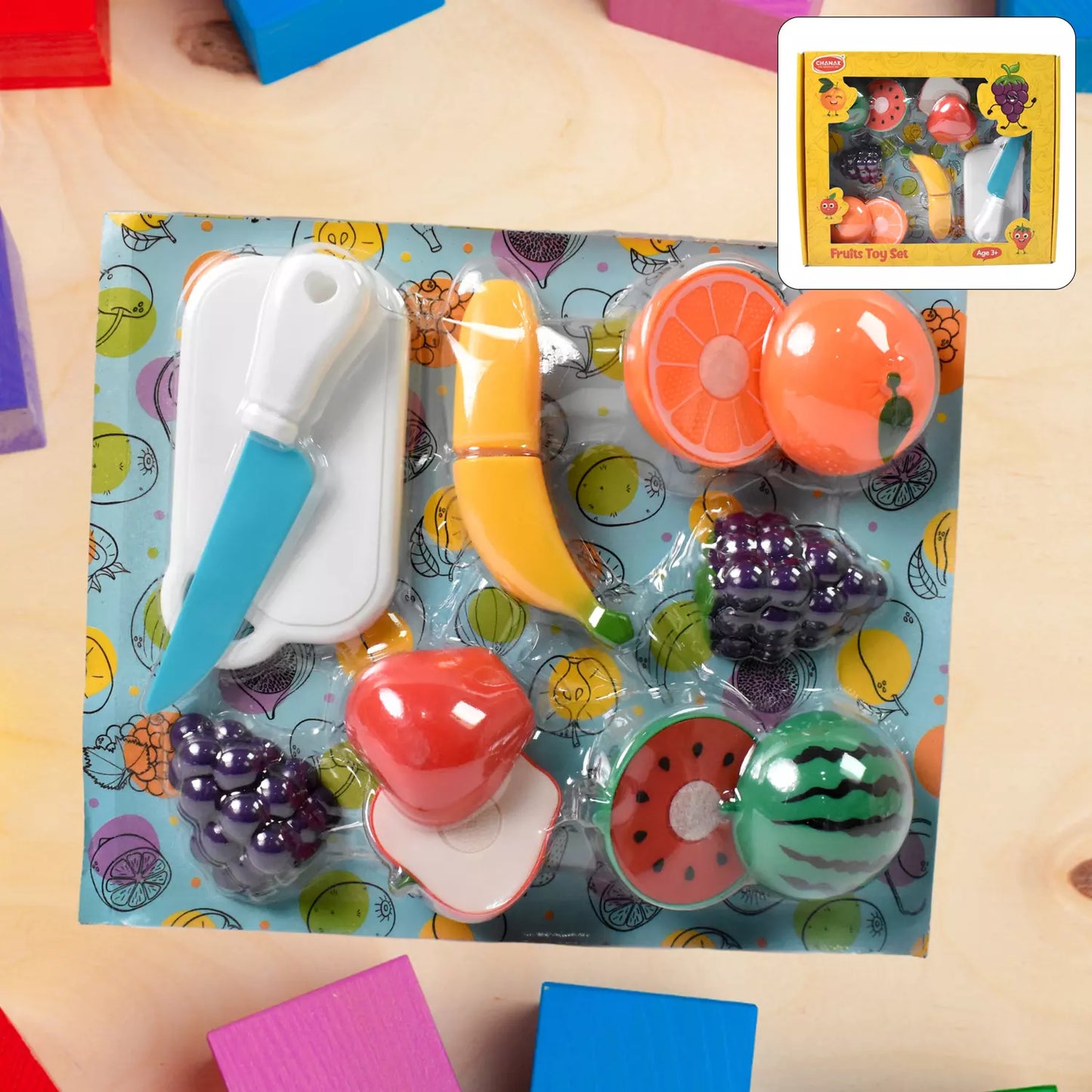 Wooden Sliceable Fruit Set