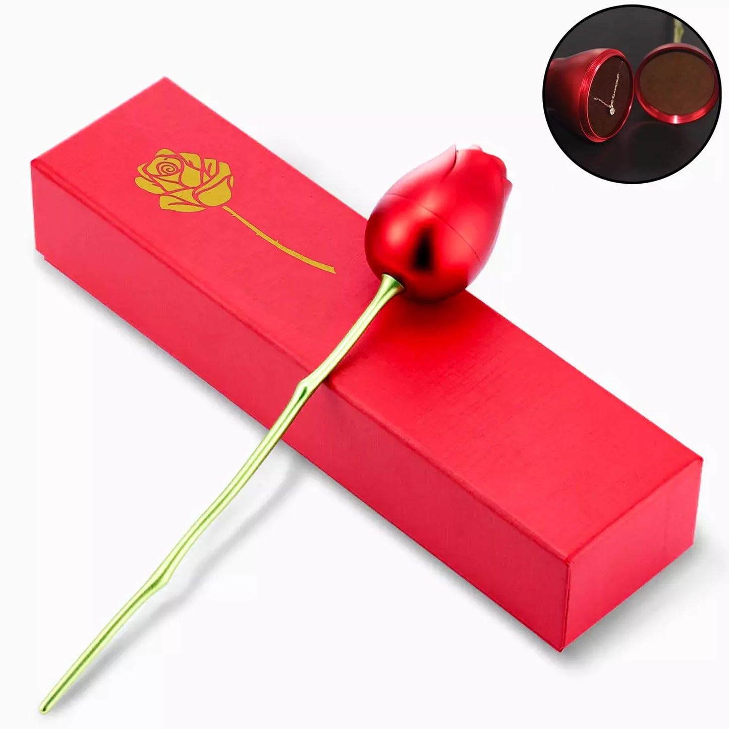 Red Rose Jewelry Box