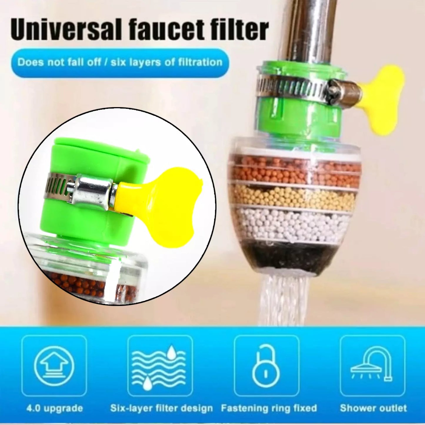 6-Layer Faucet Water Filter