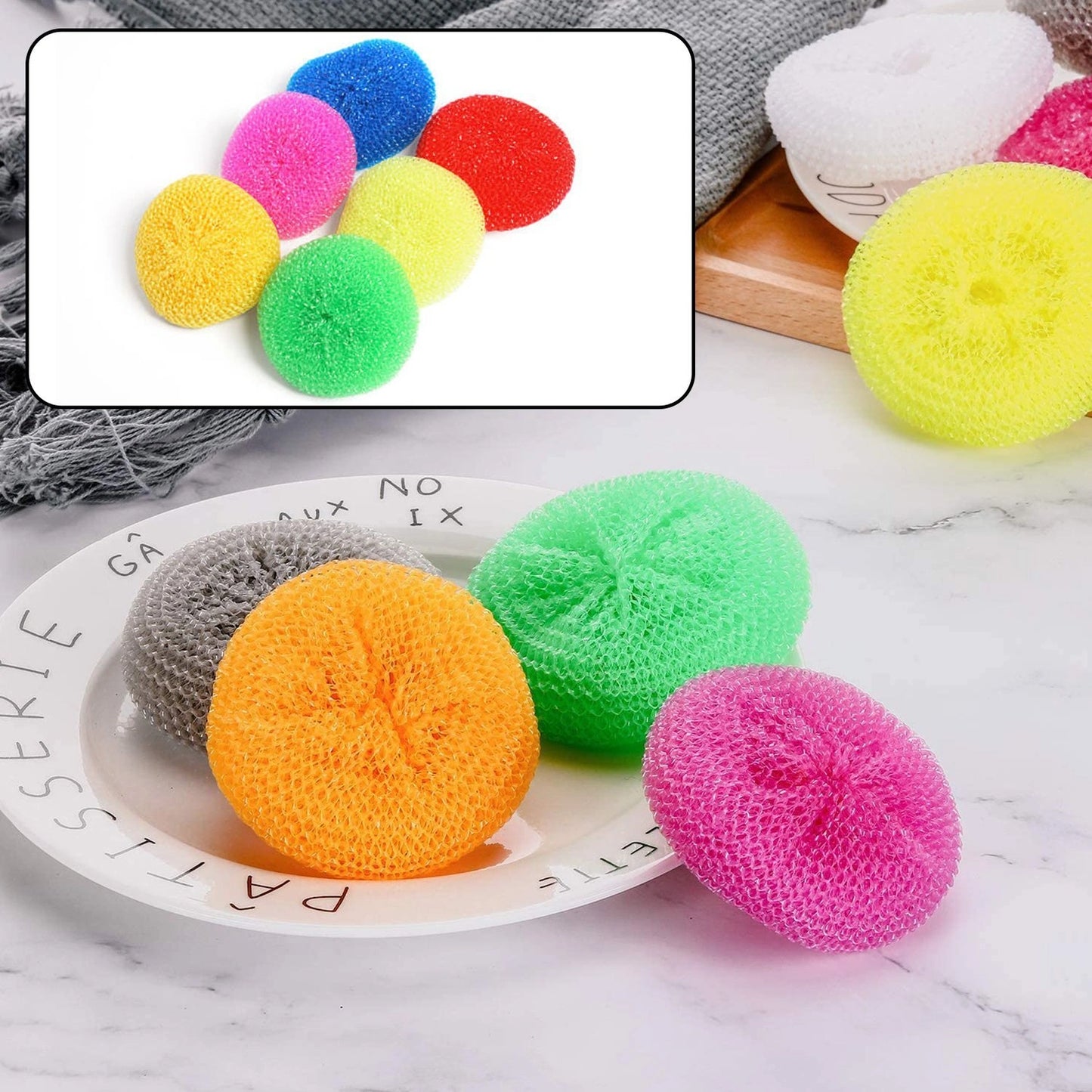 Plastic Round Nylon Bath Scrubber