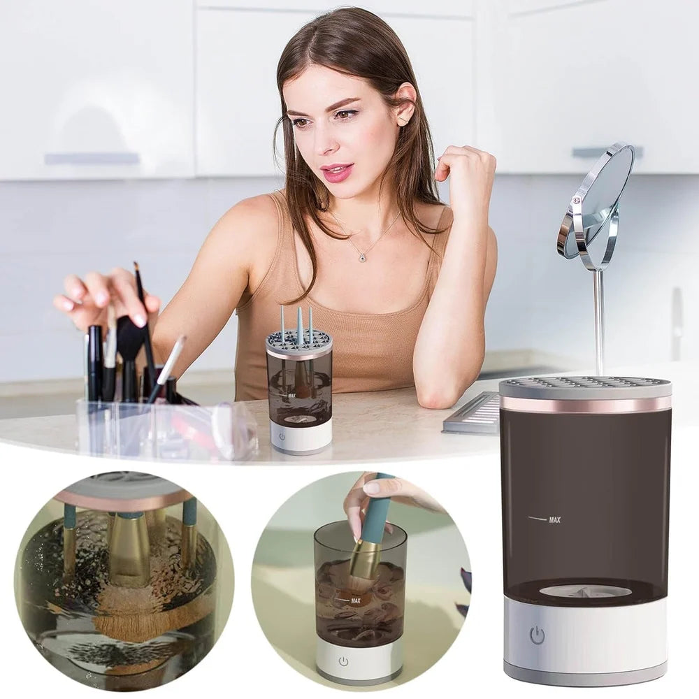 Auto Makeup Brush Cleaner Machine