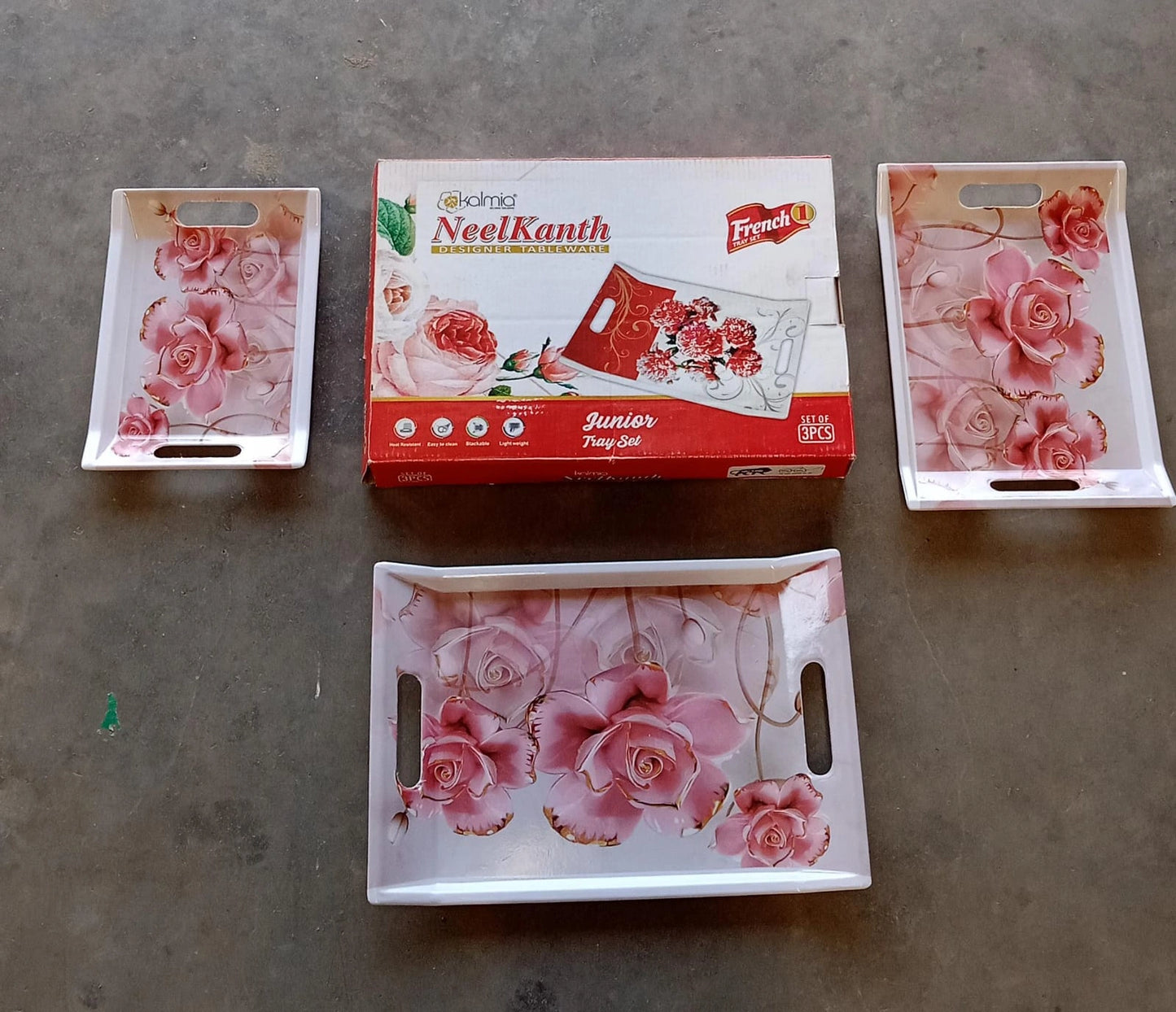 Floral Tray Set – 3 Pcs
