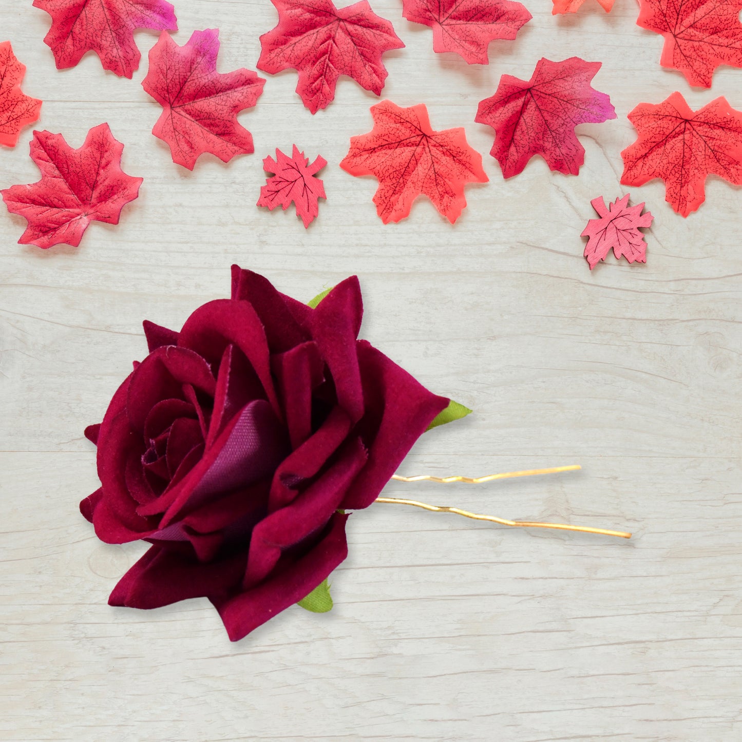 Vibrant Floral Hair Pin Set