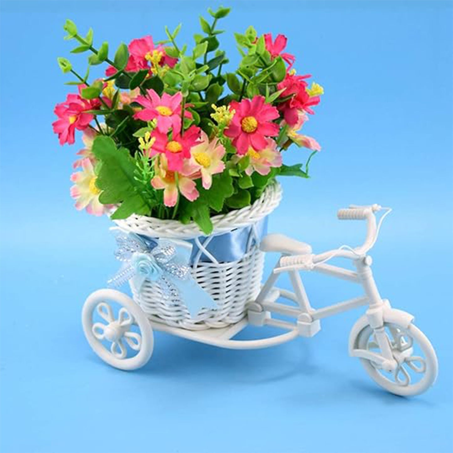 Plastic Cycle Flower Vases For Home Decor Bicycle Flower Pot Stand