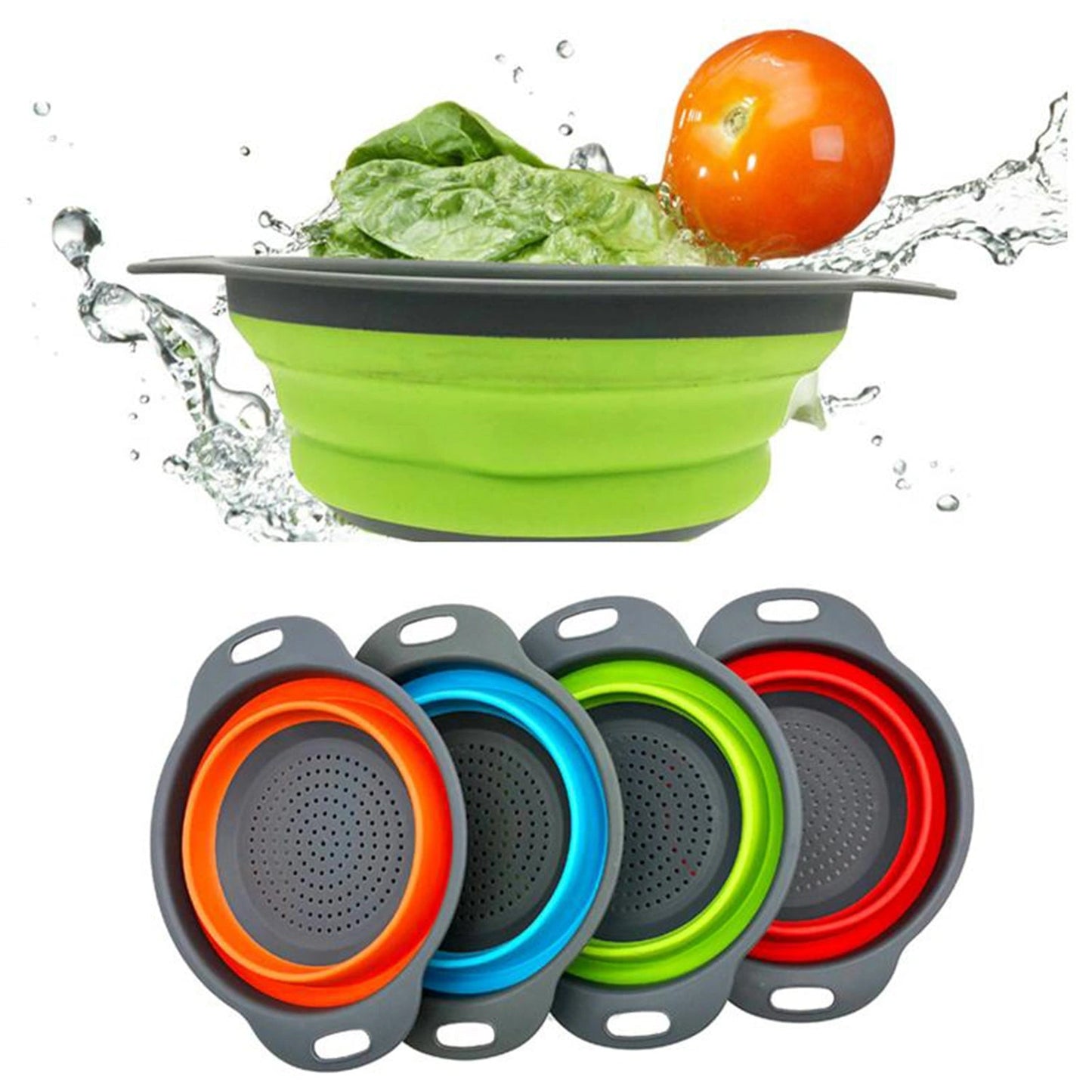 Round Foldable Silicone Strainer