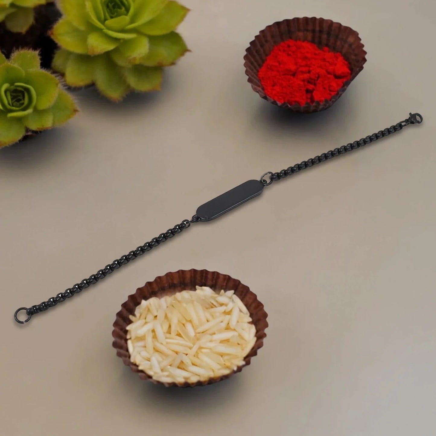 Elegant Silver Rakhi Bracelet