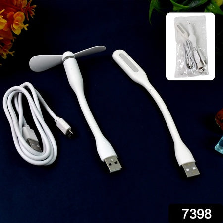 Portable USB Fan & Light Combo