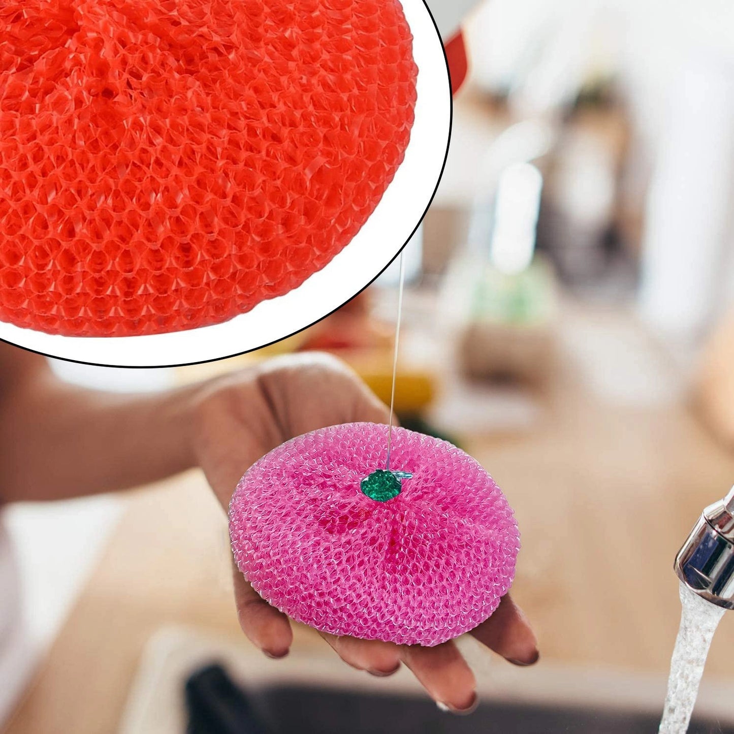 Plastic Round Nylon Bath Scrubber