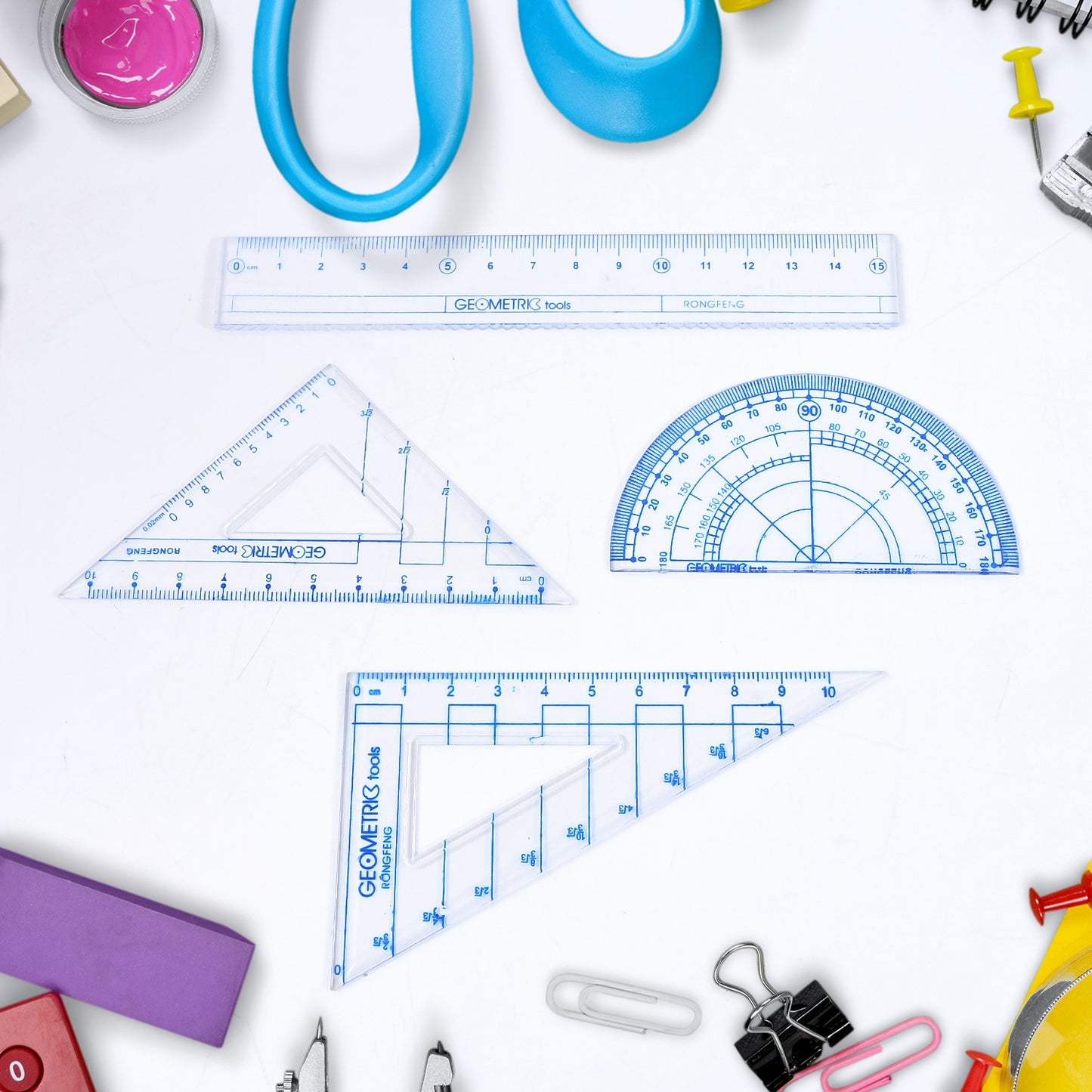 Complete Student Geometry Box Set (9 In 1 1 Set)