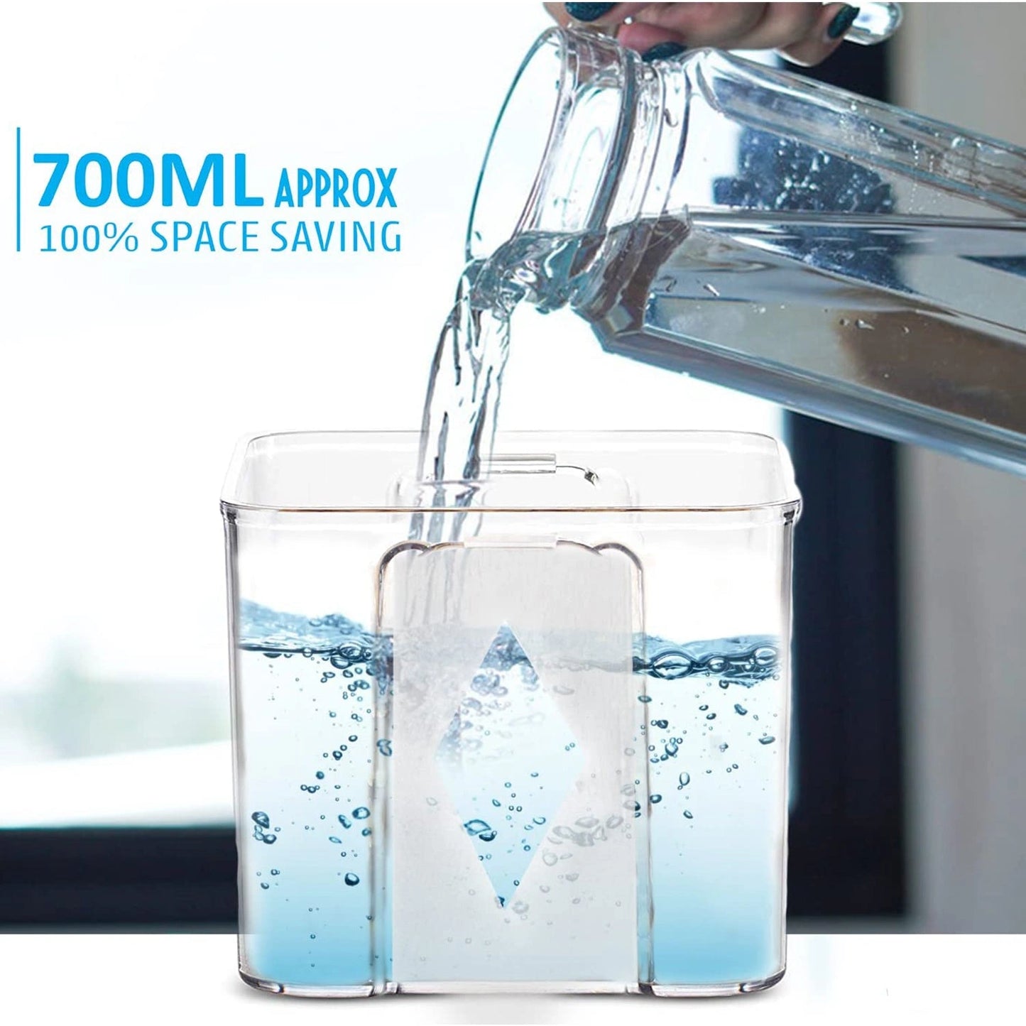 4 Pc 700ml Square Food Containers
