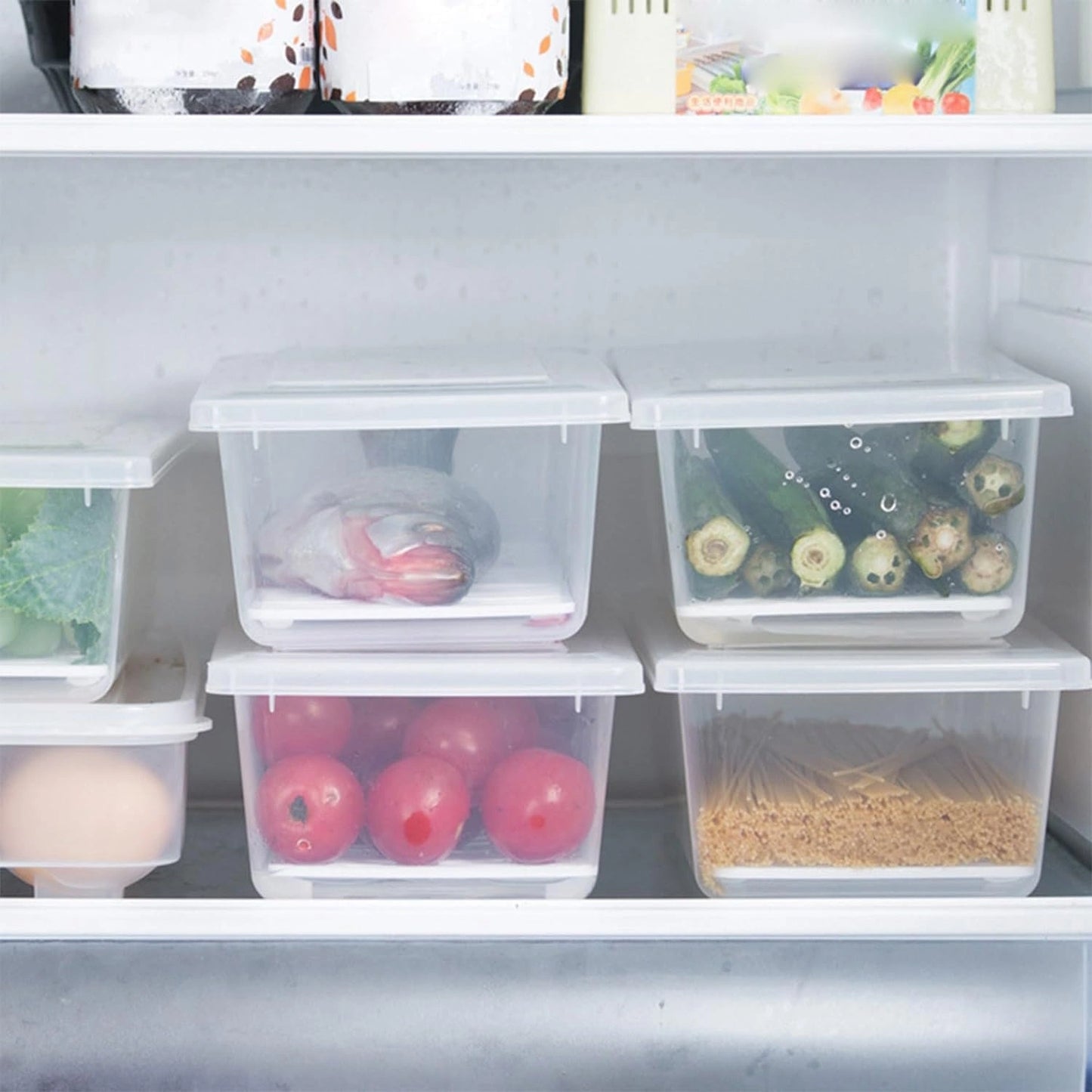 Fridge Storage Container with Drain Plate
