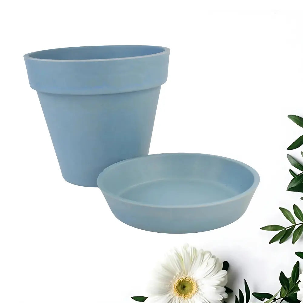 Heavy Plastic Flower Pots With Tray