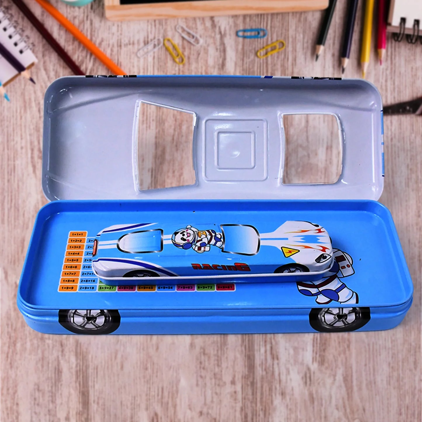 Car-Shaped Metal Pencil Box