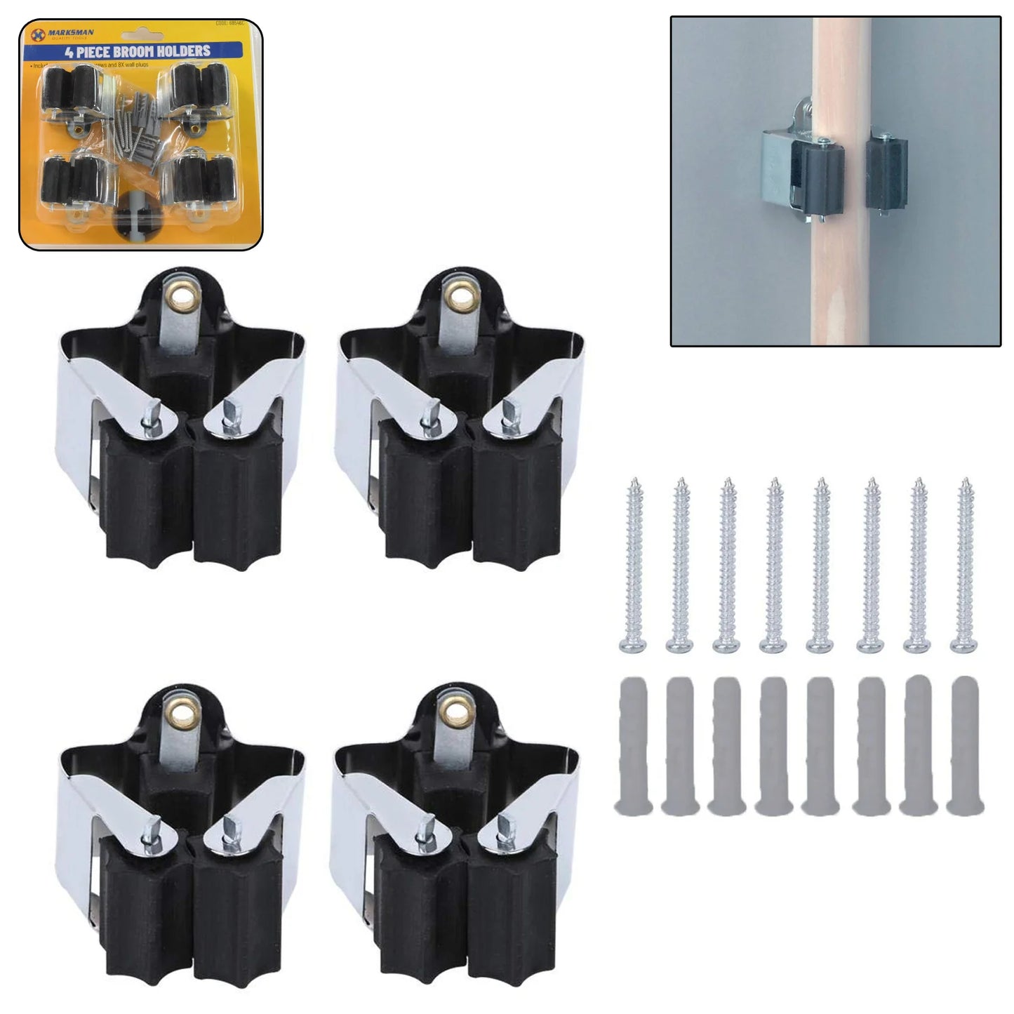 Heavy-Duty Broom Holder