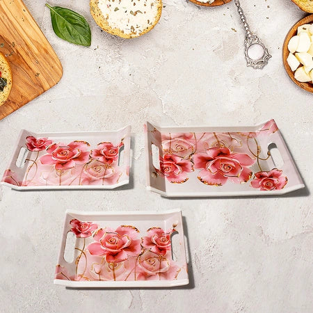Floral Tray Set – 3 Pcs