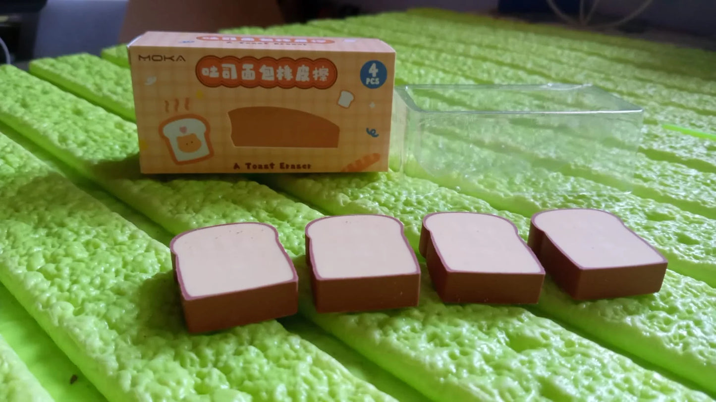 Fun Toast Bread Erasers