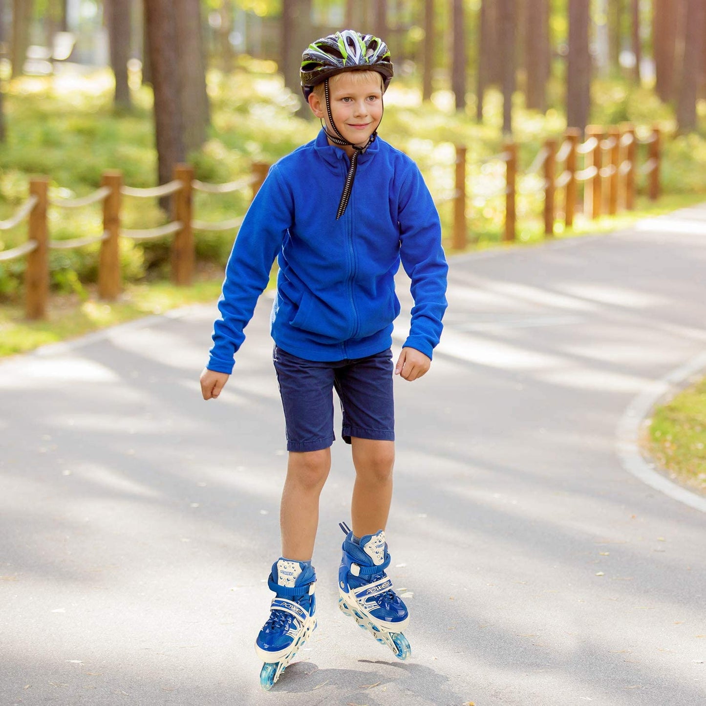 7554 Inline Skates With Led Flashing Light Wheel With Adjustable Length Skate Premium High Quality Skates Pair