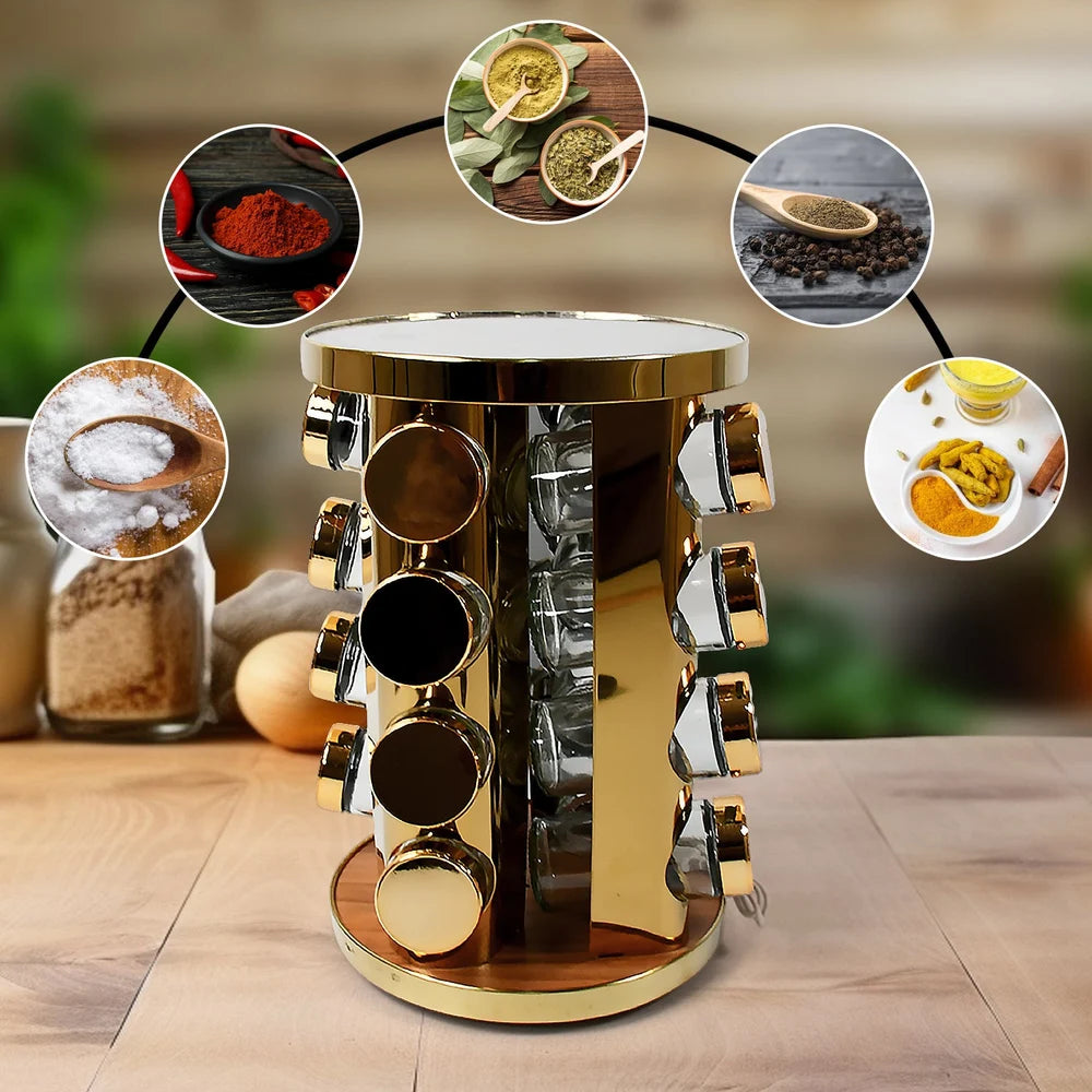 LED Rotating Spice Rack